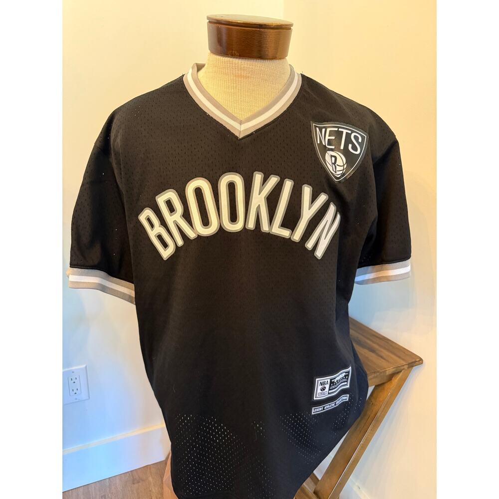 Pro Standard Brooklyn Nets Logo Black Pro Team Mesh Jersey Size Large